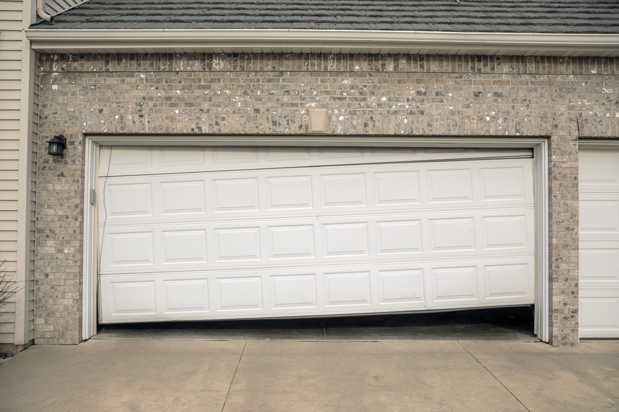 Damaged Garage Door