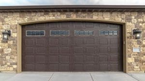 Large Brown Garage Door