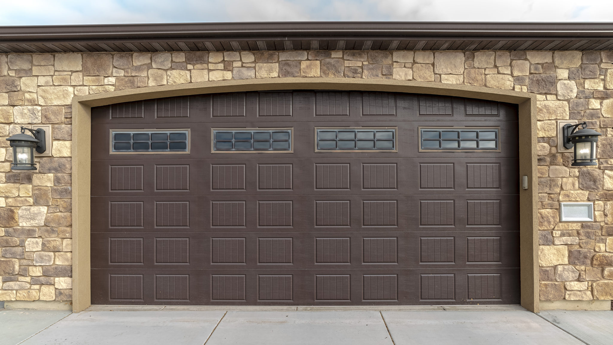 Large Brown Garage Door